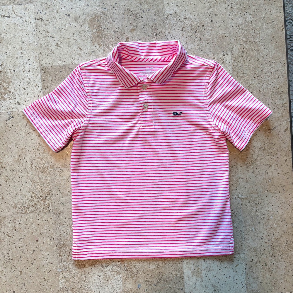 Vineyard vines Boys Bradley Stripe Sankaty Performance Polo
